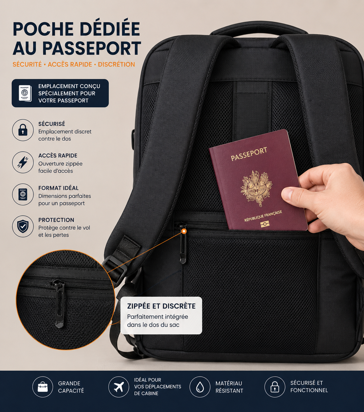⚡ Le sac cabine 45L qui fait la différence