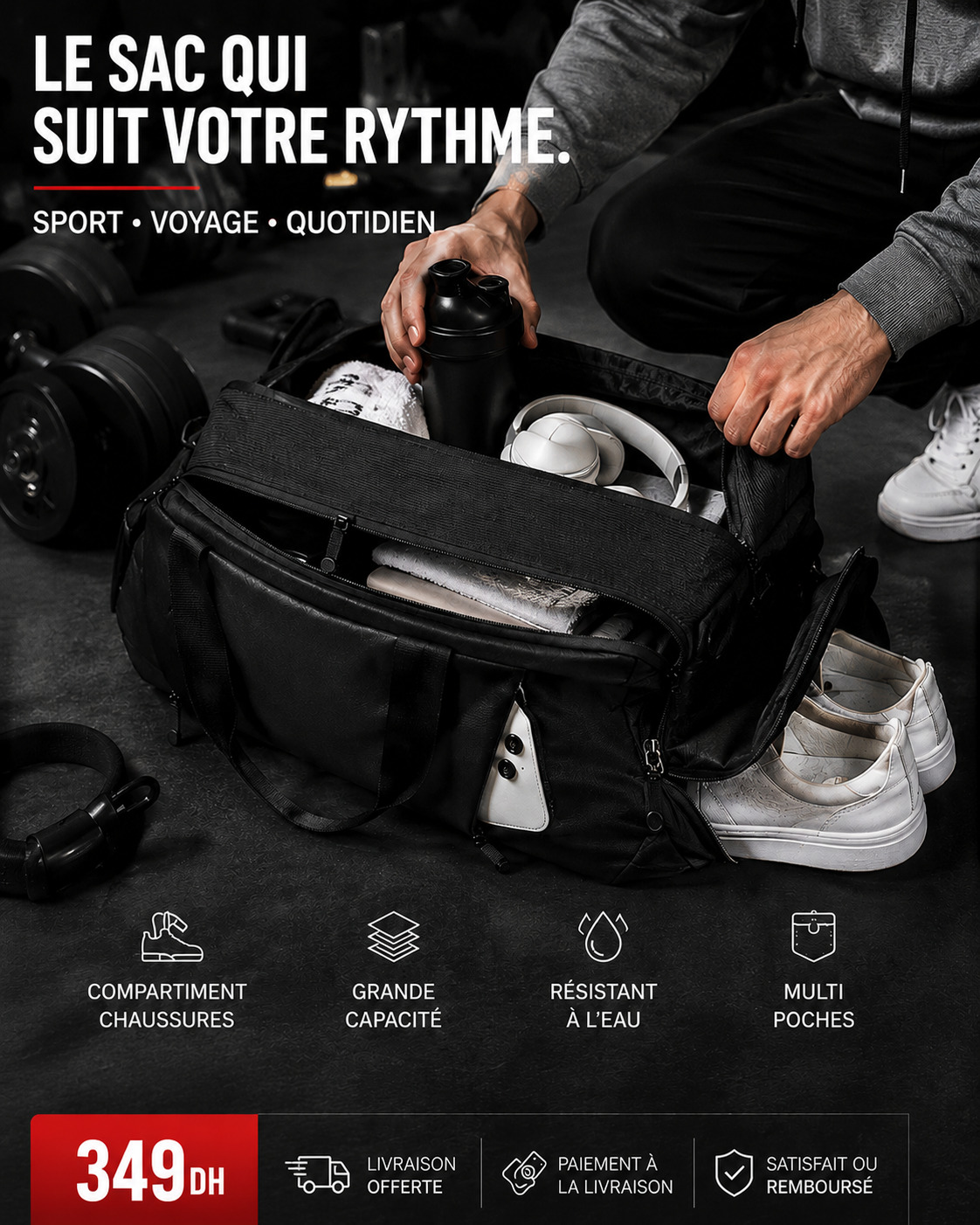 Le sac qui suit votre rythme. ✈️🏋️