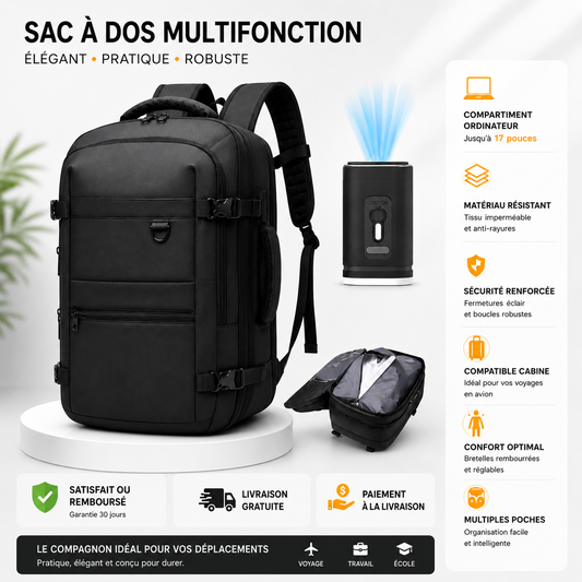 🎒✨ Le sac à dos intelligent avec pompe de compression intégrée ! ✨🎒 Version officielle. (Ref5)