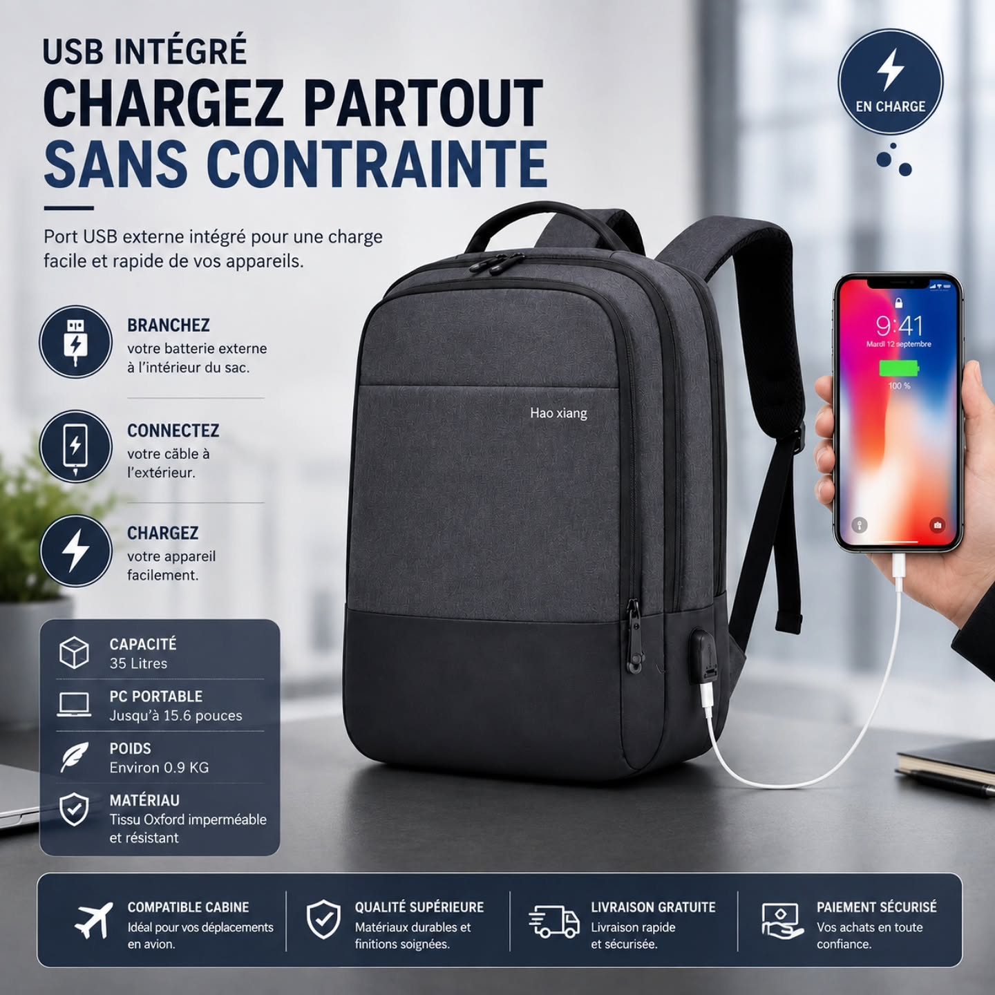 Agréable sac à dos pour Pc Portable pour seulement